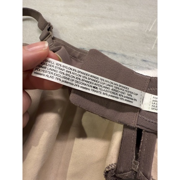 SOMA 40D Enticing Lift Balconette Unlined Bra Taupe Gray Lace EXCELLENT Cond - Picture 11 of 14